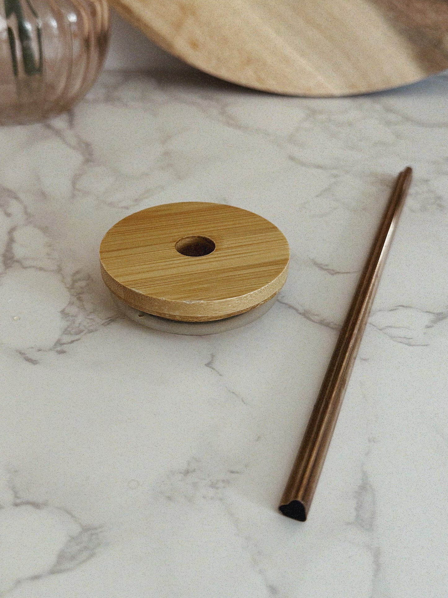 Bamboo Lid + Straw