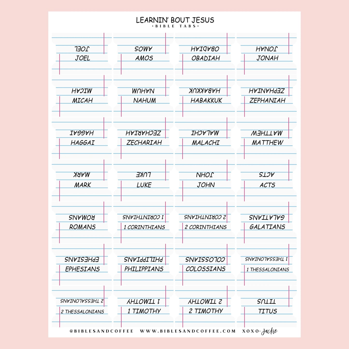 Learnin' Bout Jesus Bible Tabs