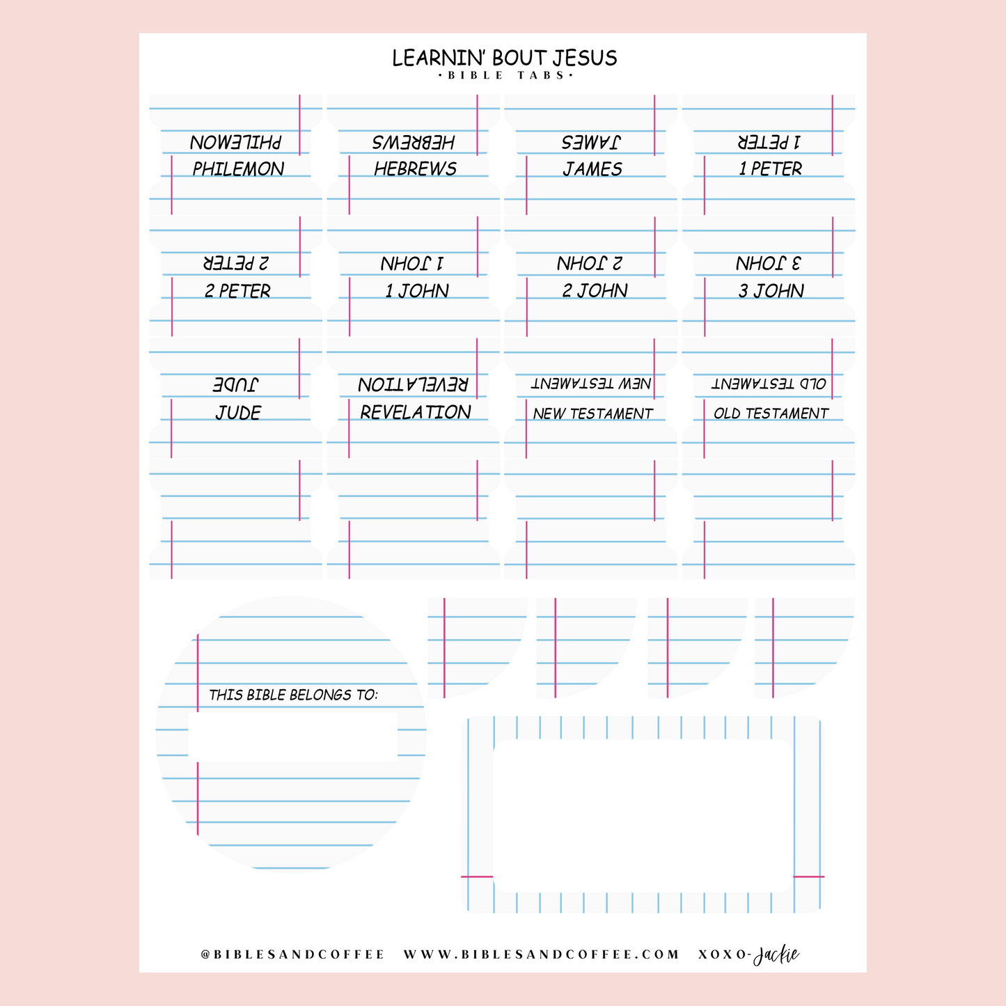 Learnin' Bout Jesus Bible Tabs