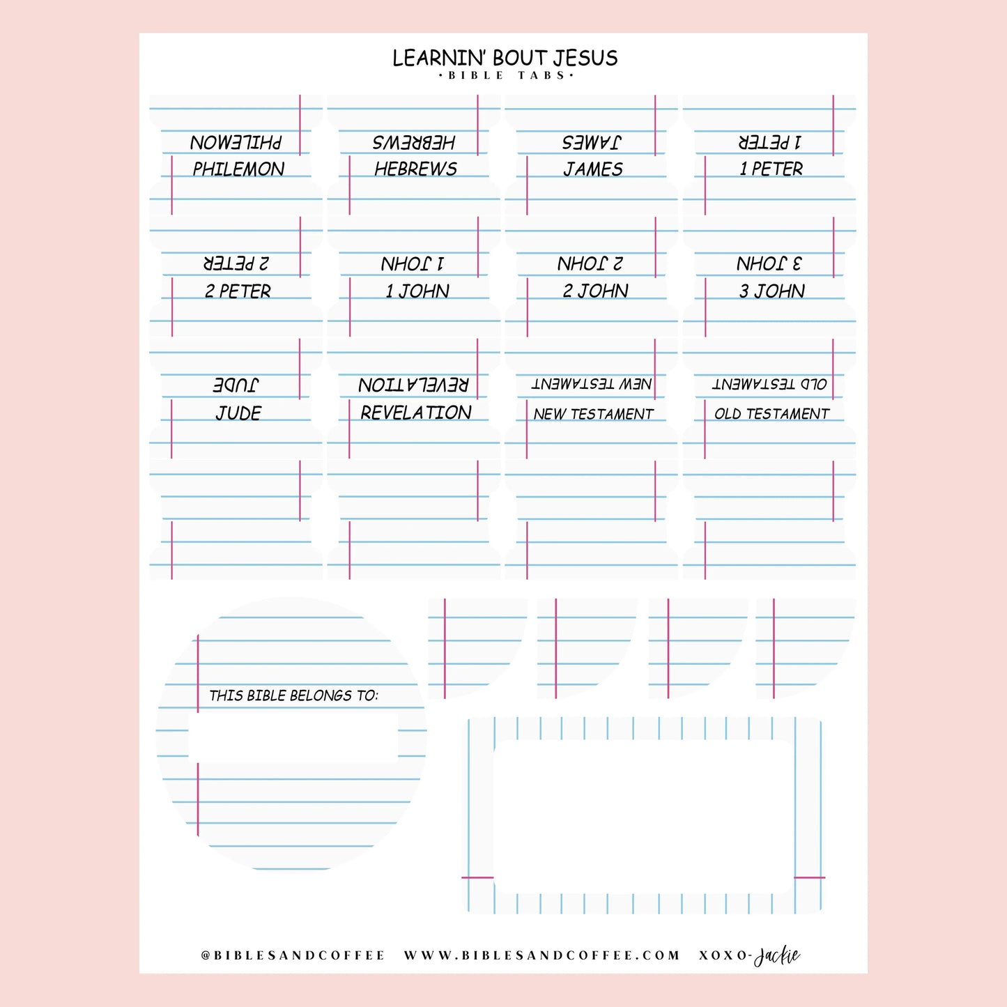 Learnin' Bout Jesus Bible Tabs