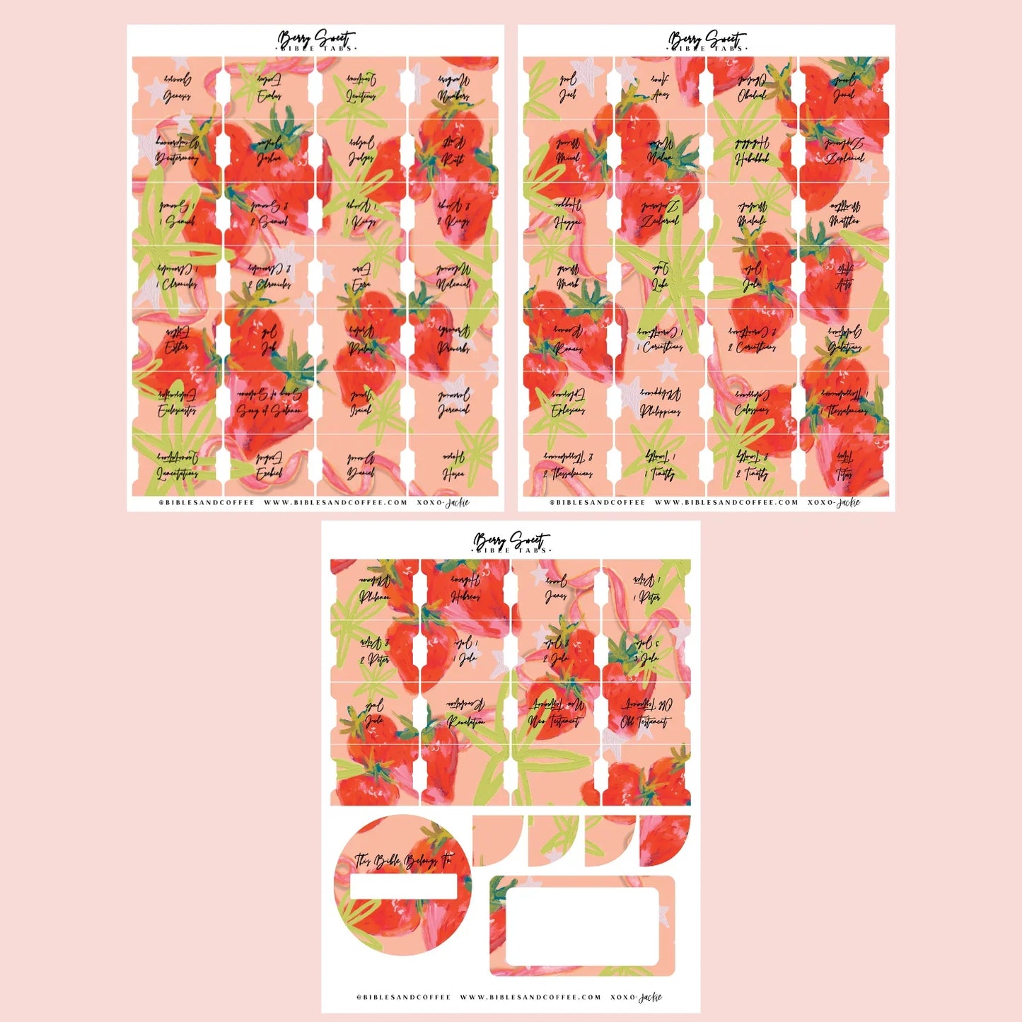 Berry Sweet Bible Tabs