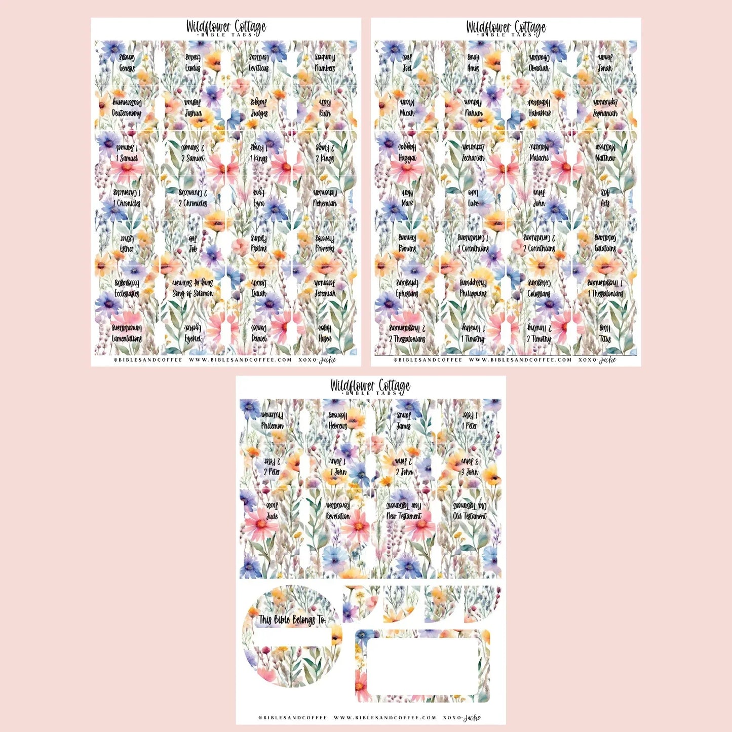 Wildflower Cottage Bible Tabs