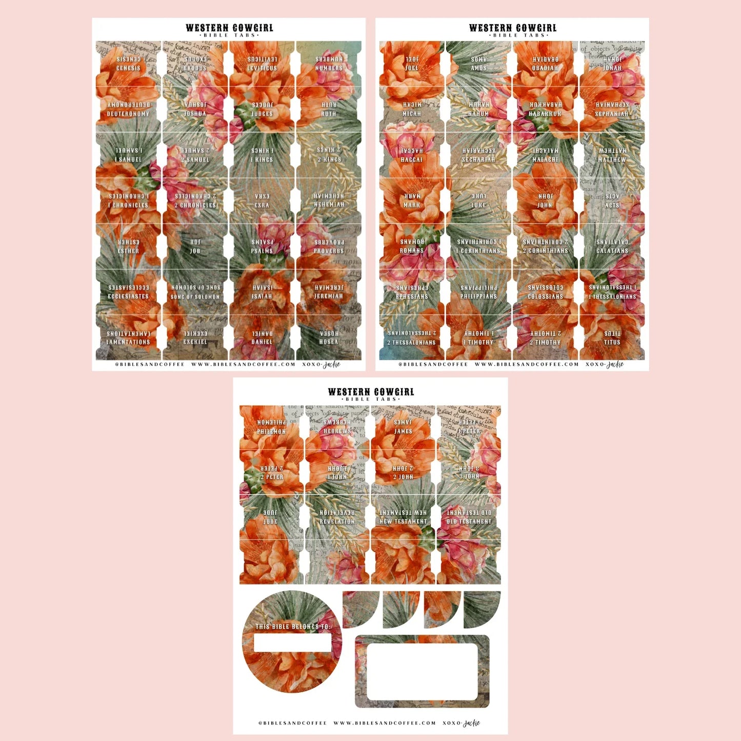 Western Cowgirl Bible Tabs