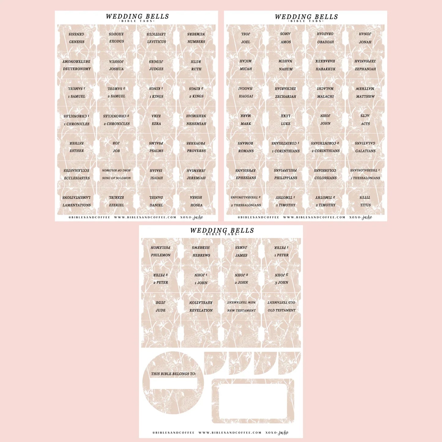 Wedding Bells Bible Tabs