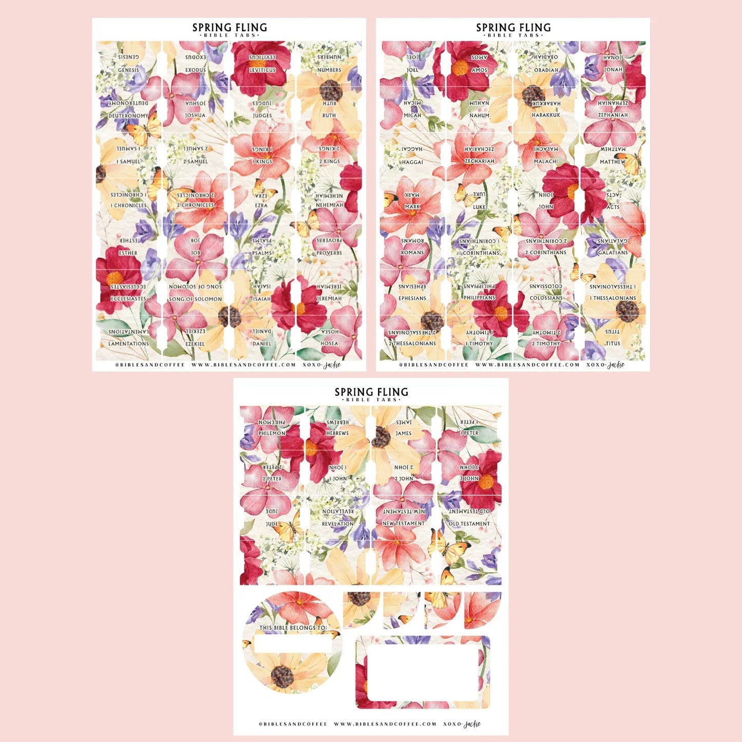Spring Fling Bible Tabs