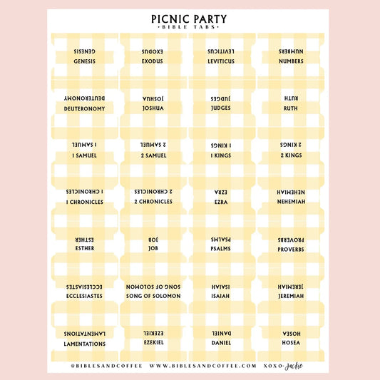 Picnic Party Bible Tabs