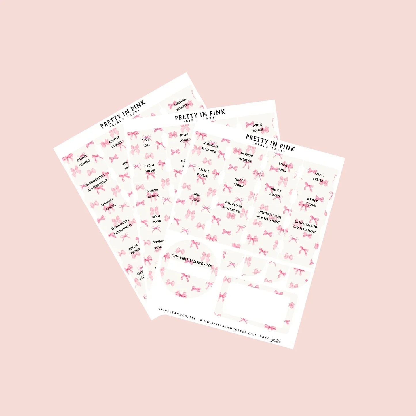 Pretty in Pink Bible Tabs