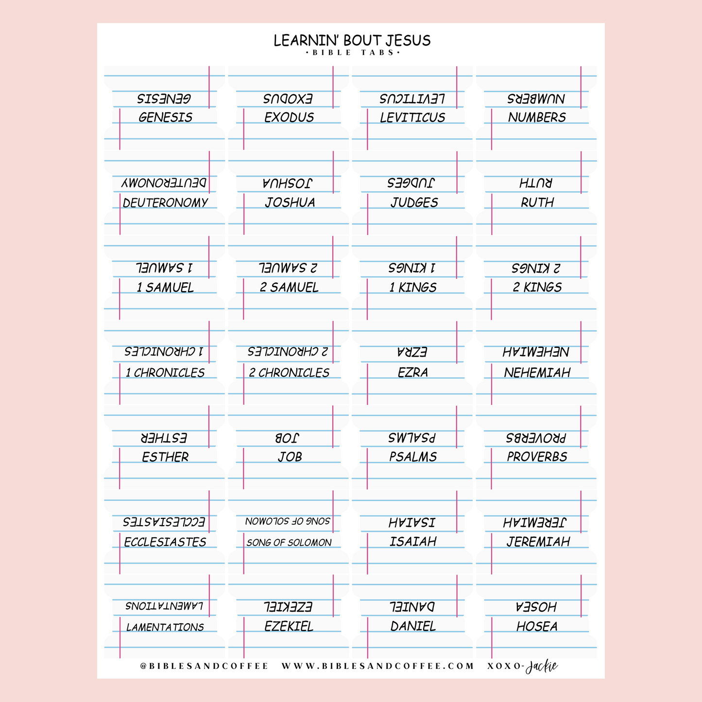 Learnin' Bout Jesus Bible Tabs