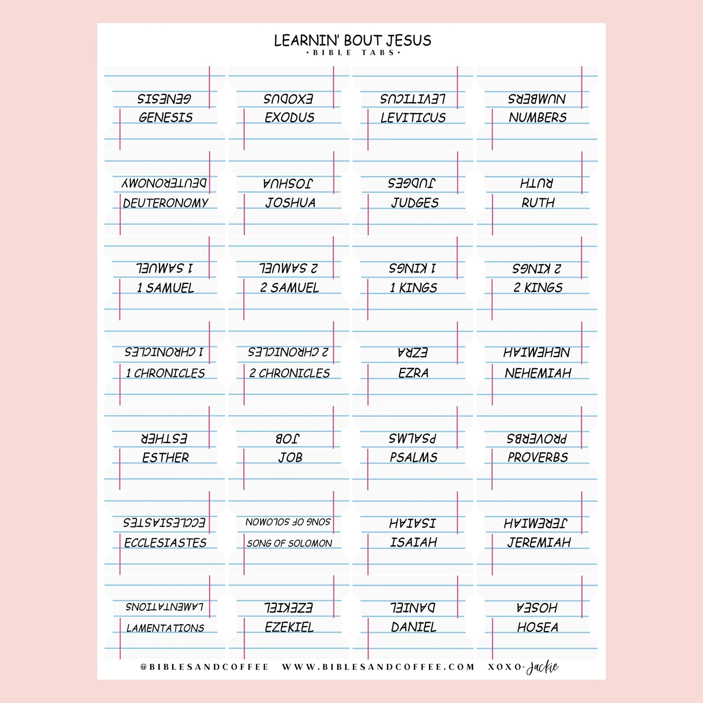 Learnin' Bout Jesus Bible Tabs