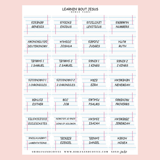 Learnin' Bout Jesus Bible Tabs