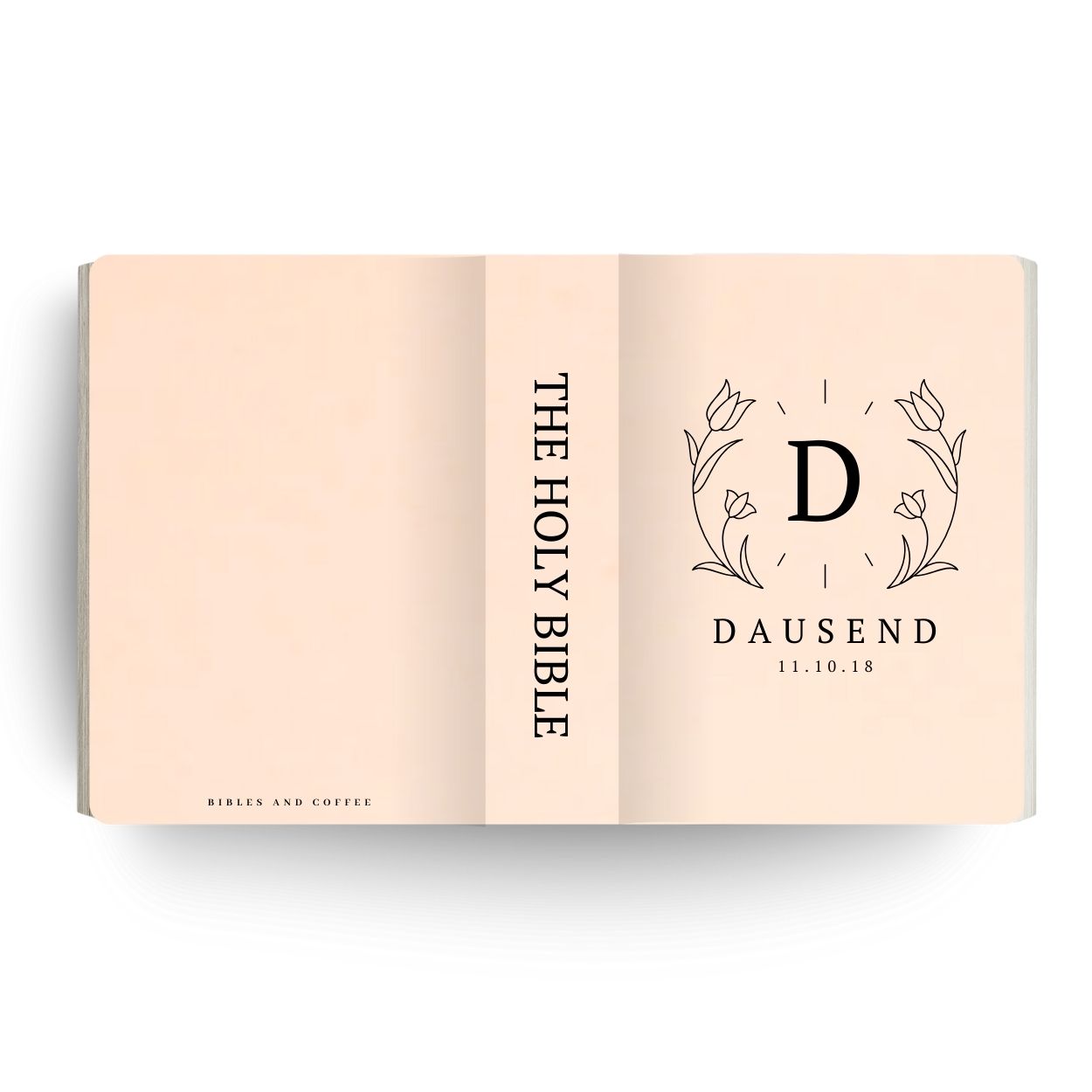 Blooming Love Engraved Wedding Bible