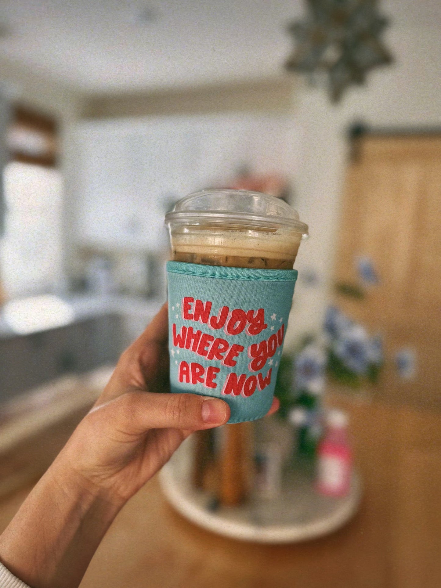 Enjoy Where You Are Now Iced Beverage Coozie