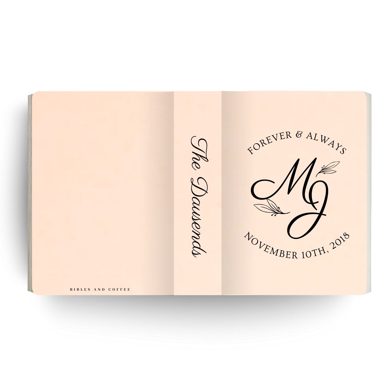 Forever and Always Engraved Wedding Bible
