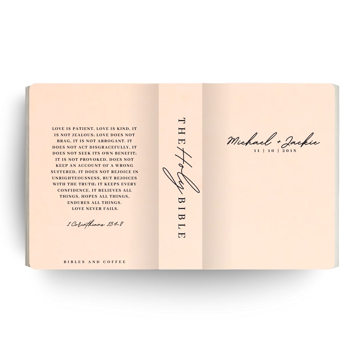 Love Is Engraved Wedding Bible