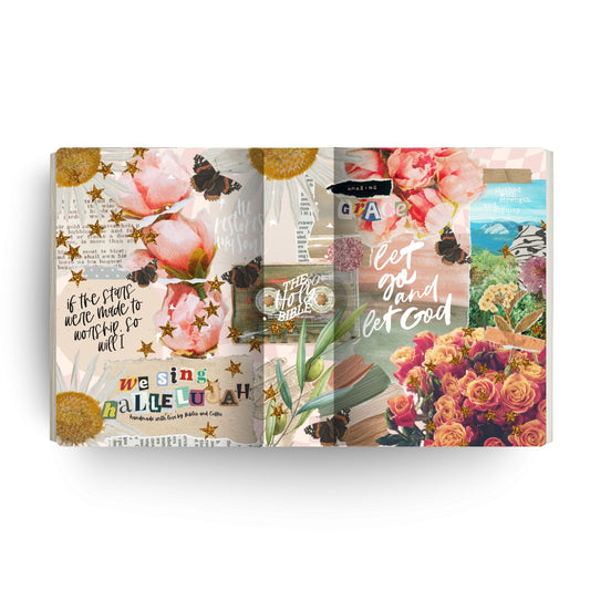 Let Go Let God Collage Canvas Bible