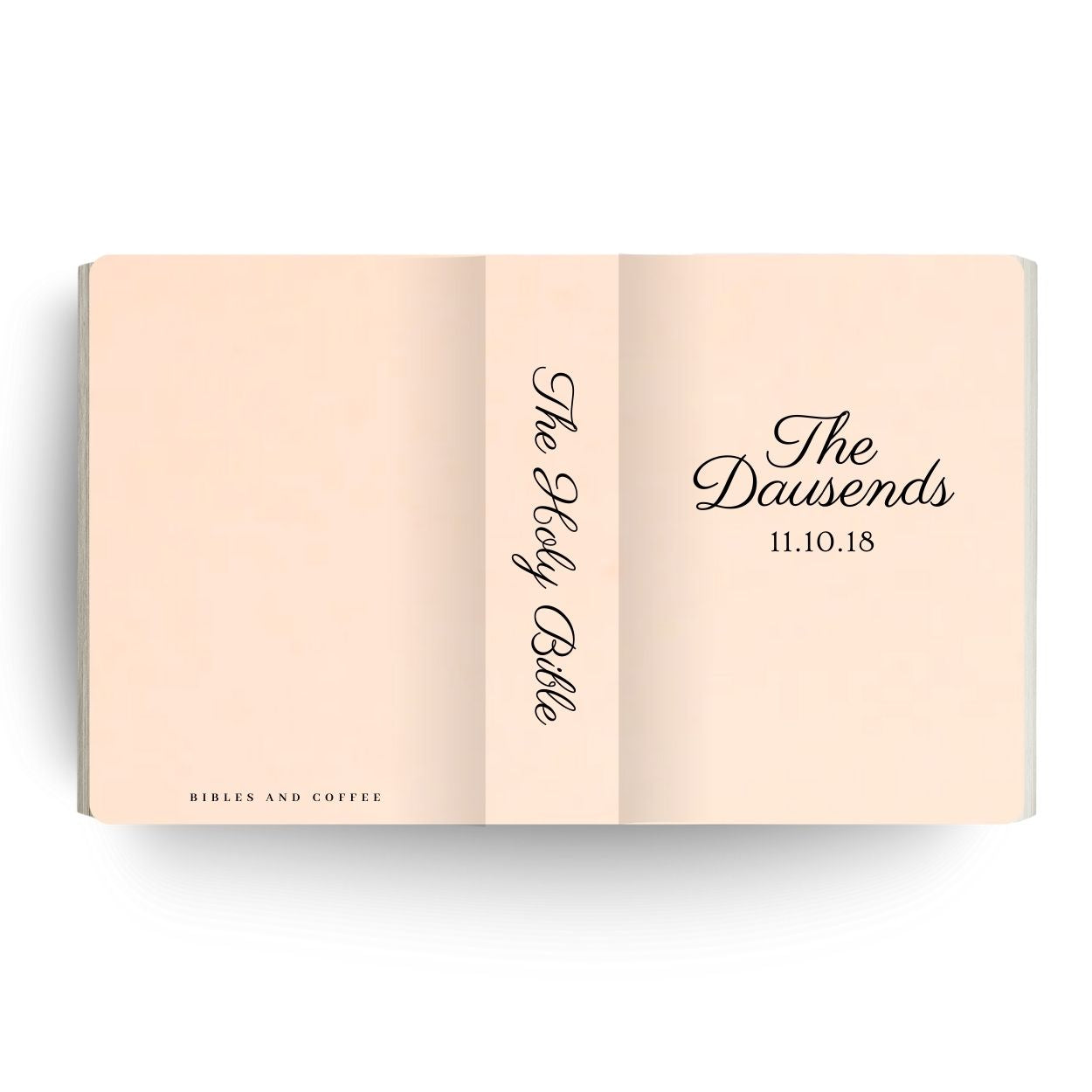 Two Become One Engraved Wedding Bible