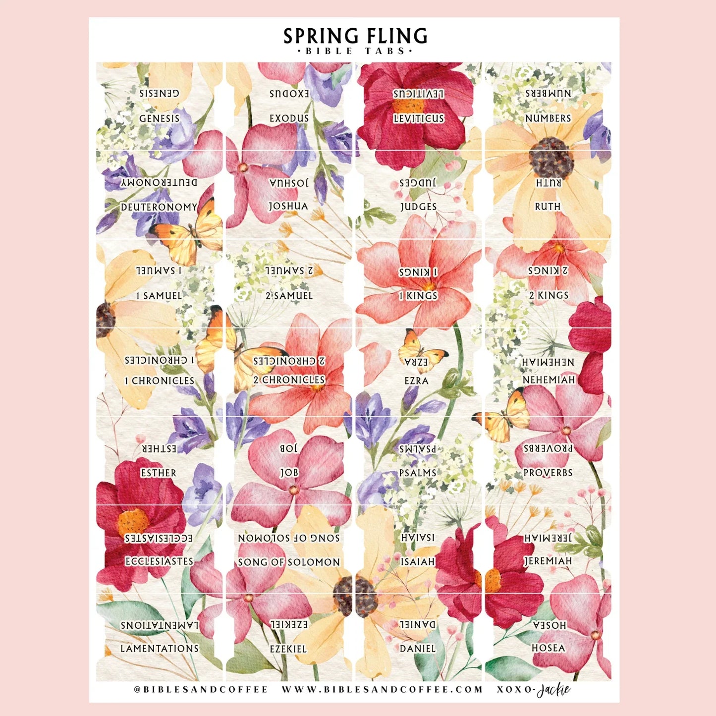Spring Fling Bible Tabs