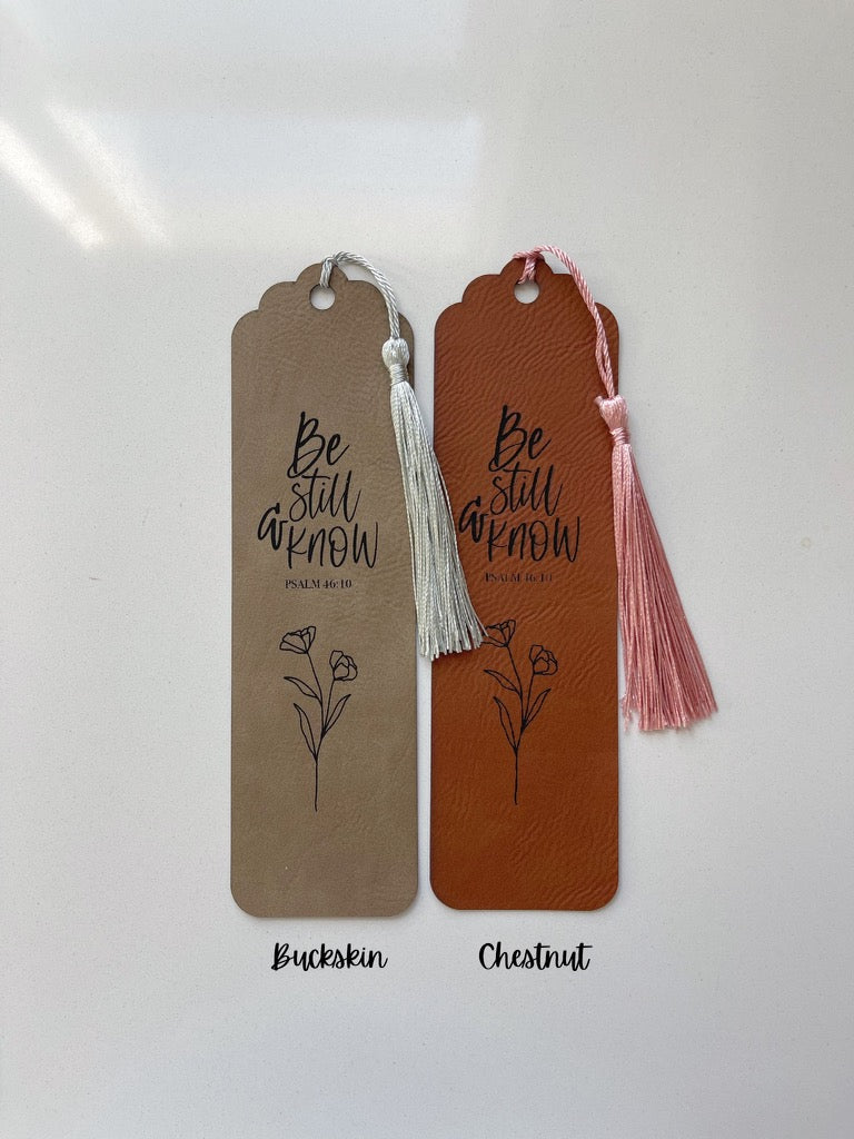 Be Still & Know Faux Leather Bookmark