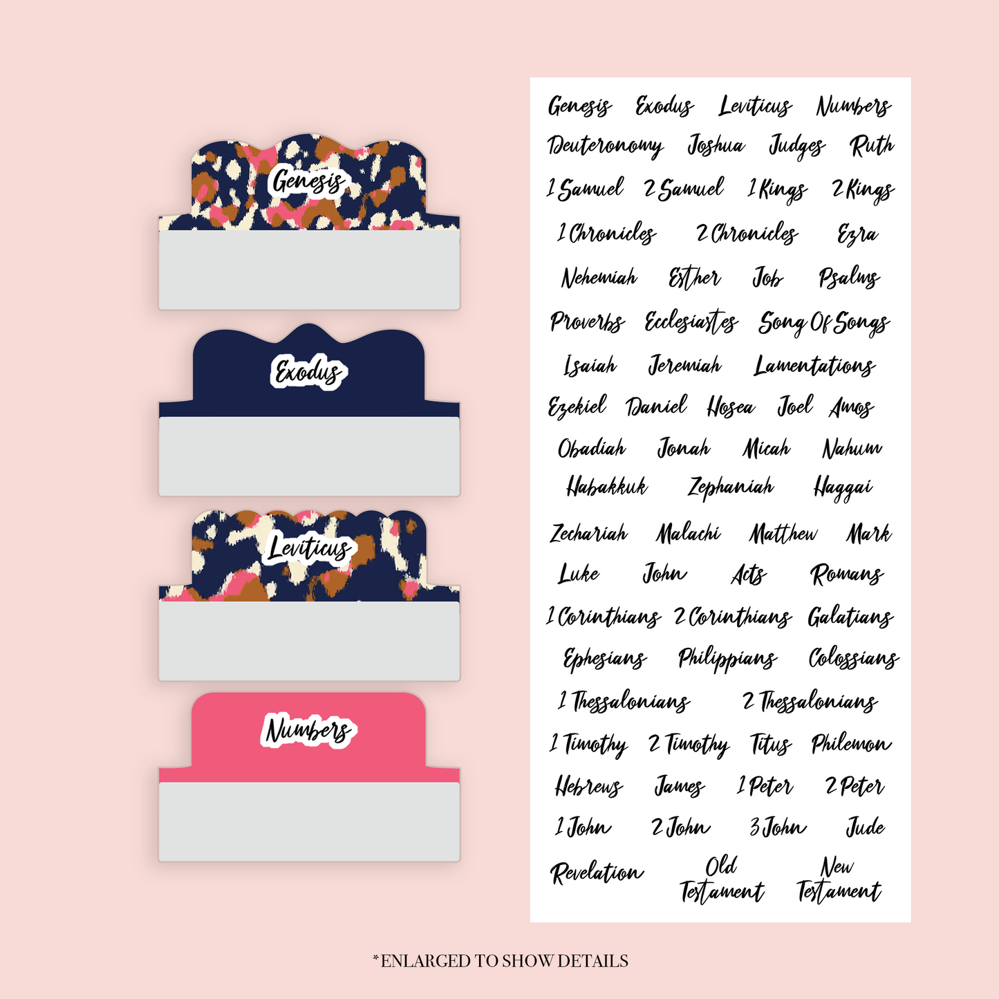 Blue Cheetah - Repositionable Tabs Set