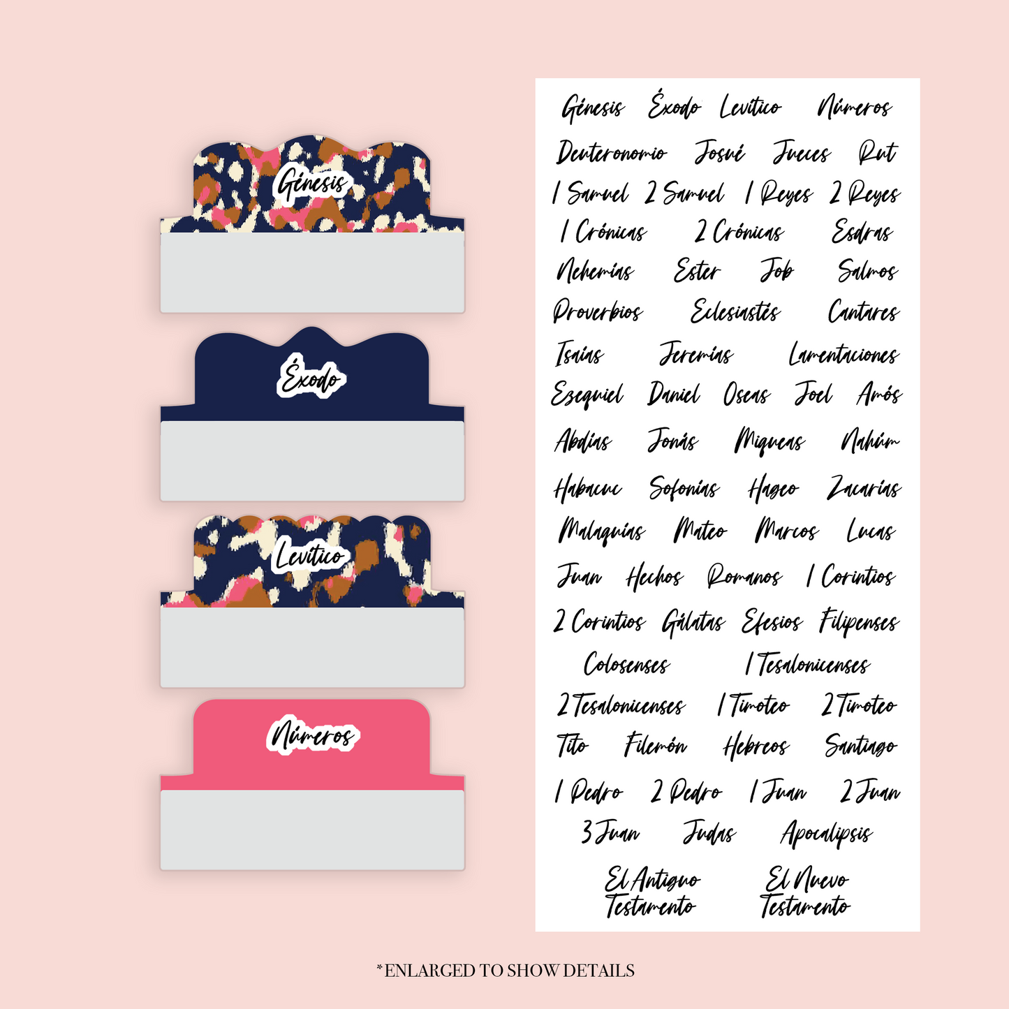 Blue Cheetah - Repositionable Tabs Set