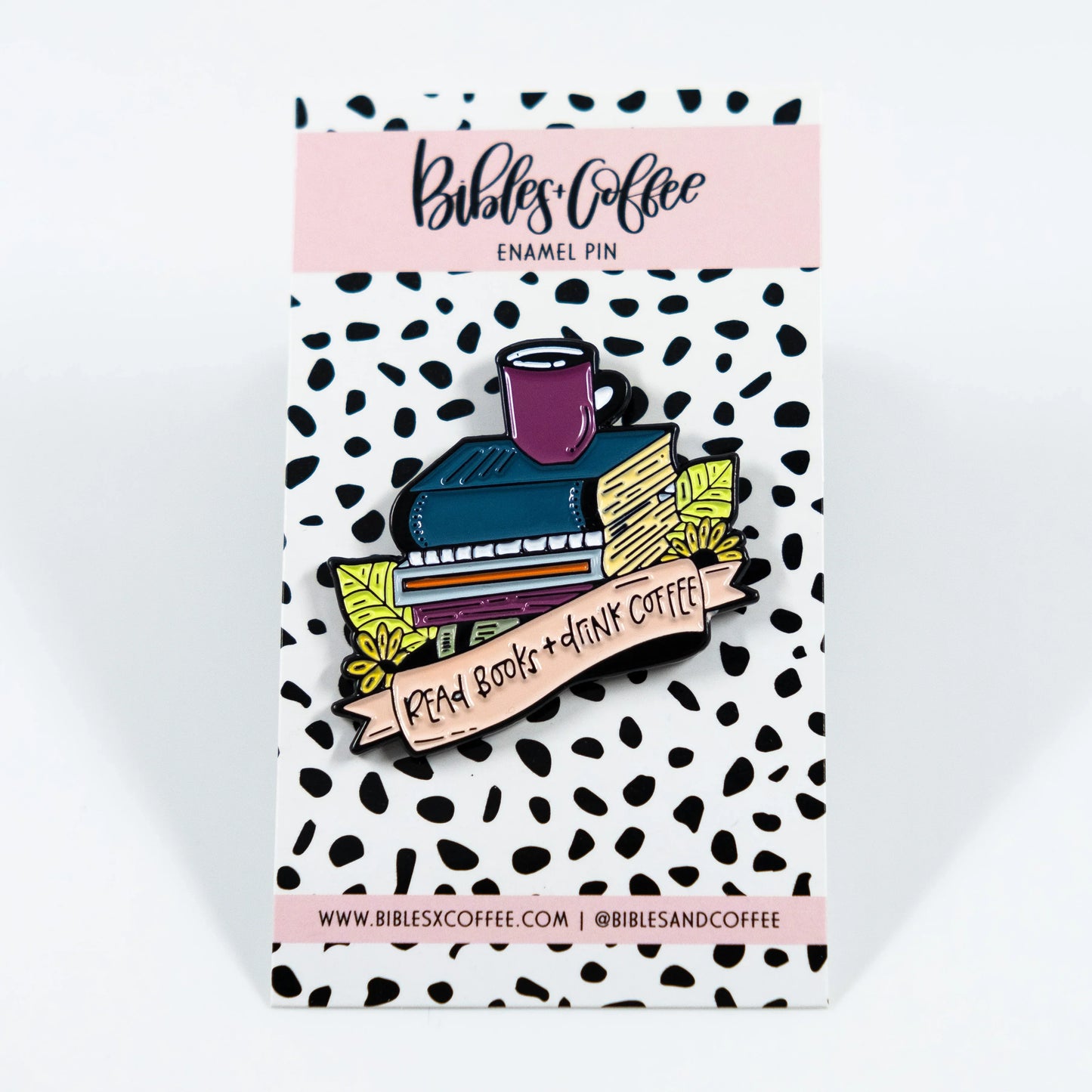 Read Books + Drink Coffee Enamel Pin