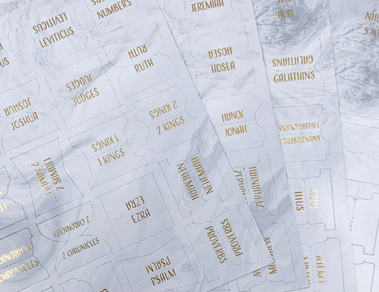 Marble Bible Tabs - Bibles and Coffee