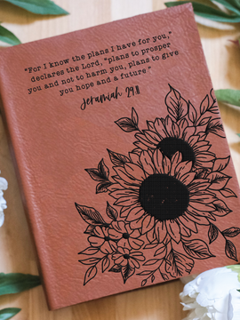Jeremiah 29:11 Sunflower Engraved Bible