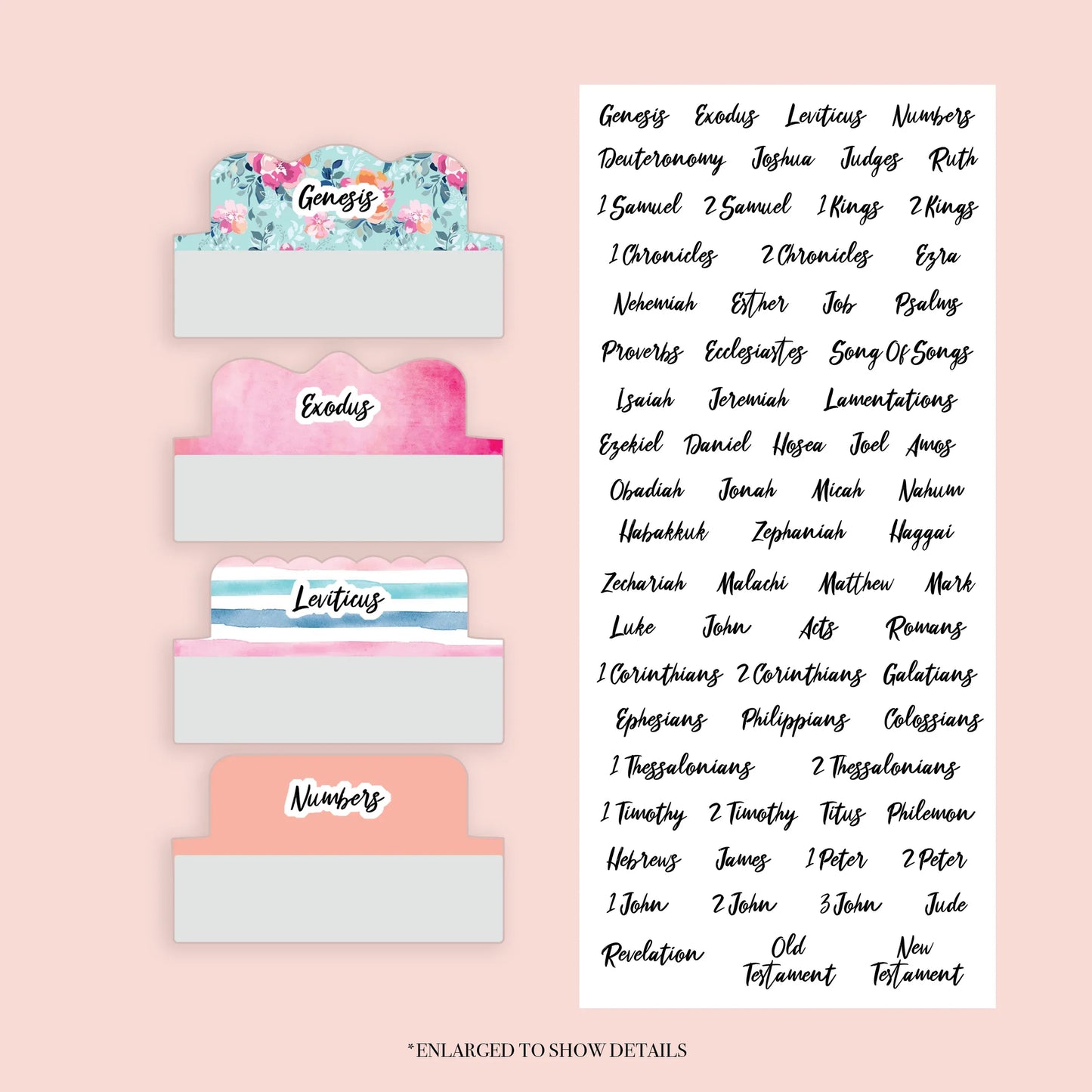 Floral - Repositionable Tabs Set