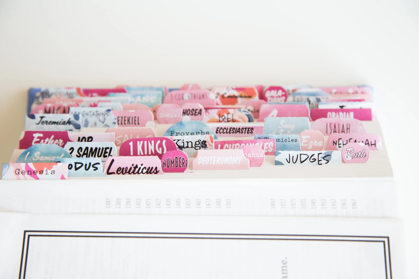 Floral Bible Tabs - Bibles and Coffee