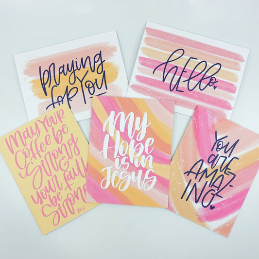 Greeting Card Pack - Bibles and Coffee