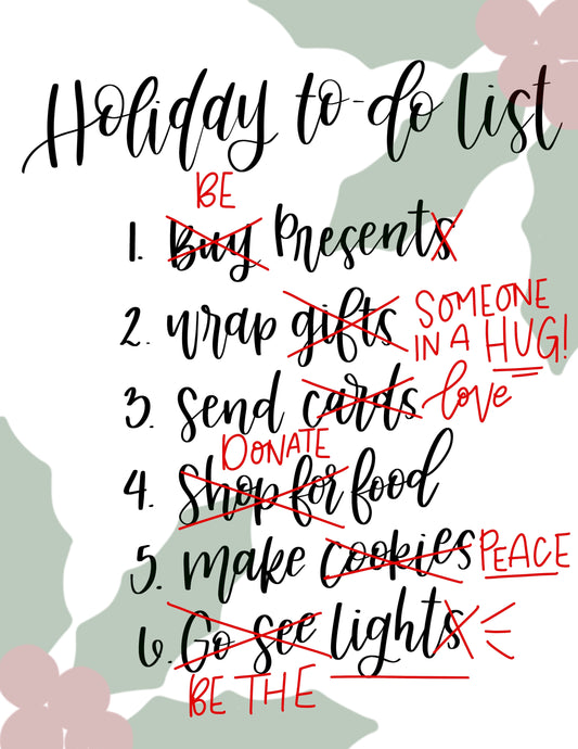 My Holiday To-Do List
