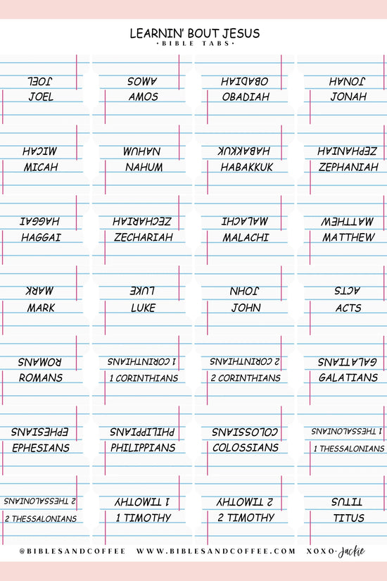 Learnin' Bout Jesus Bible Tabs