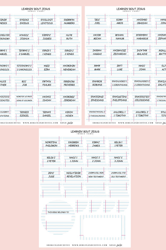 Learnin' Bout Jesus Bible Tabs