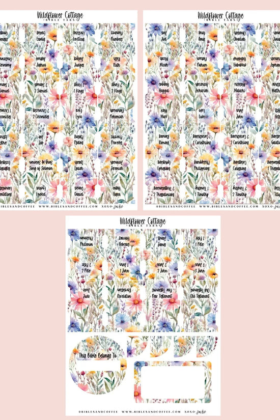 Wildflower Cottage Bible Tabs