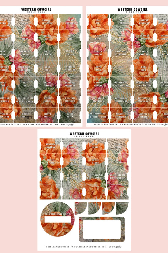 Western Cowgirl Bible Tabs