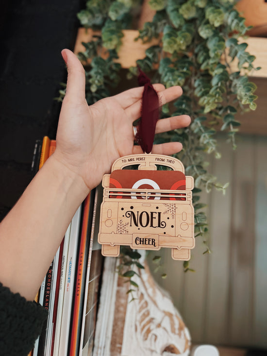 Christmas Truck Ornament & Gift Card Holder