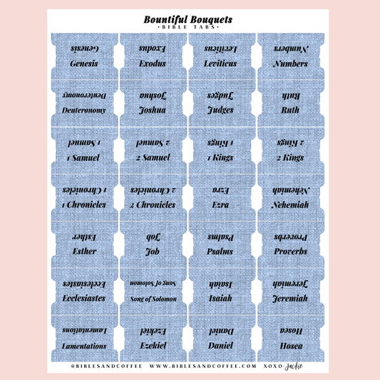 Bountiful Bouquet Bible Tabs