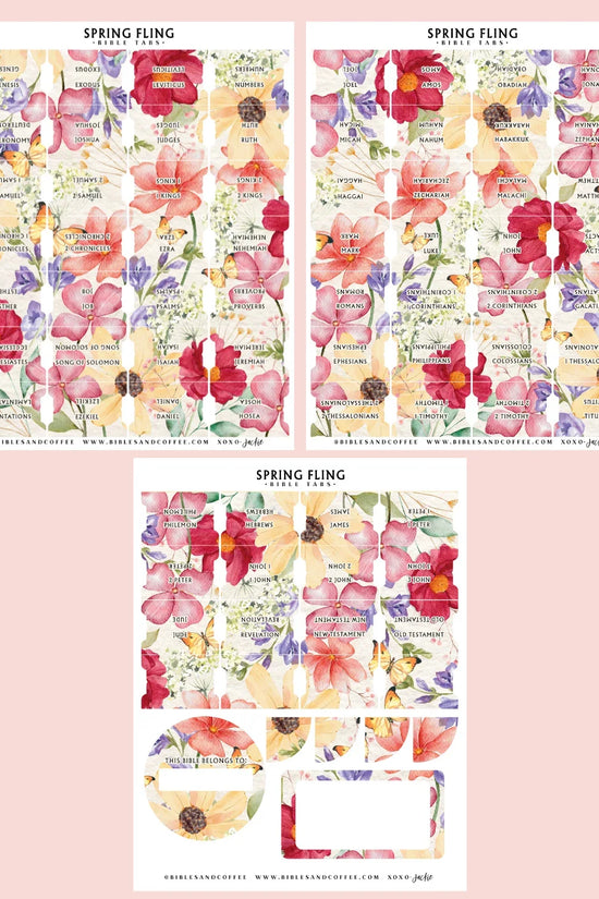 Spring Fling Bible Tabs
