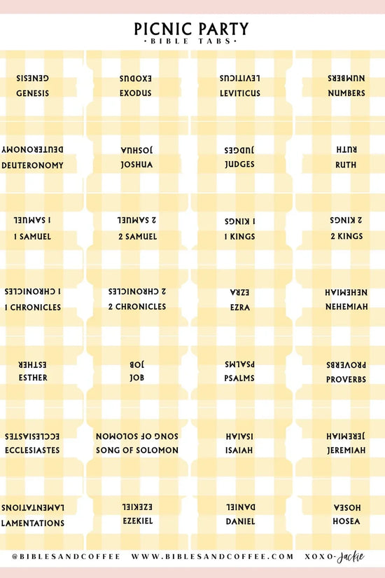 Picnic Party Bible Tabs