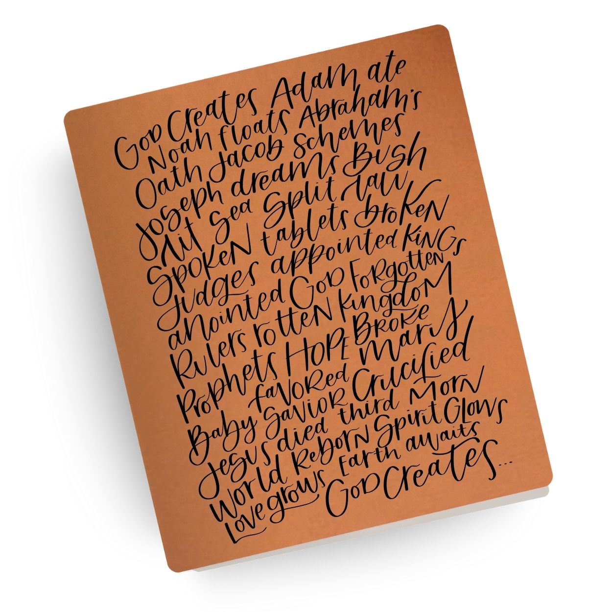Bible in 50 Words Engraved Bible