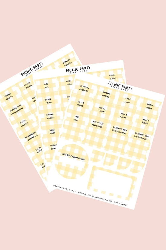 Picnic Party Bible Tabs