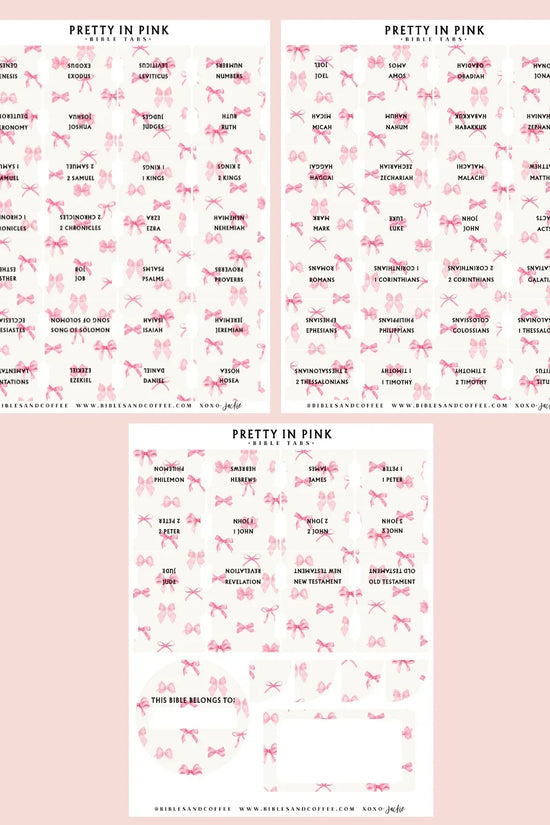 Pretty in Pink Bible Tabs