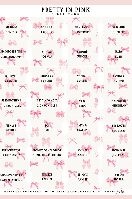 Pretty in Pink Bible Tabs