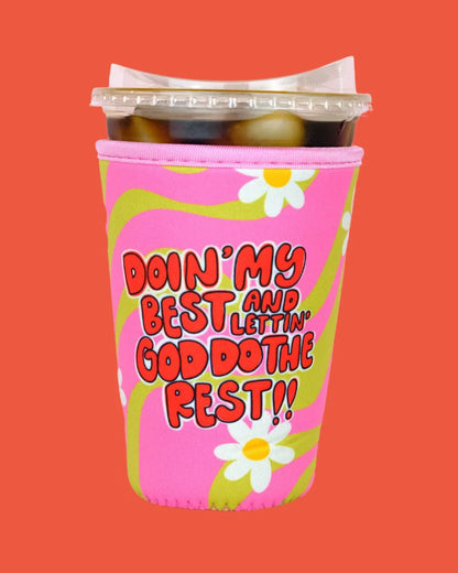 Lettin' God do the Rest Iced Beverage Coozie
