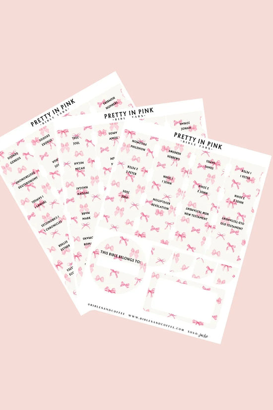 Pretty in Pink Bible Tabs