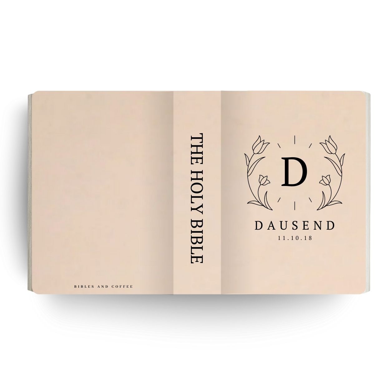 Blooming Love Engraved Wedding Bible