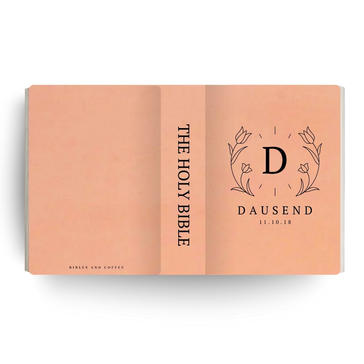 Blooming Love Engraved Wedding Bible