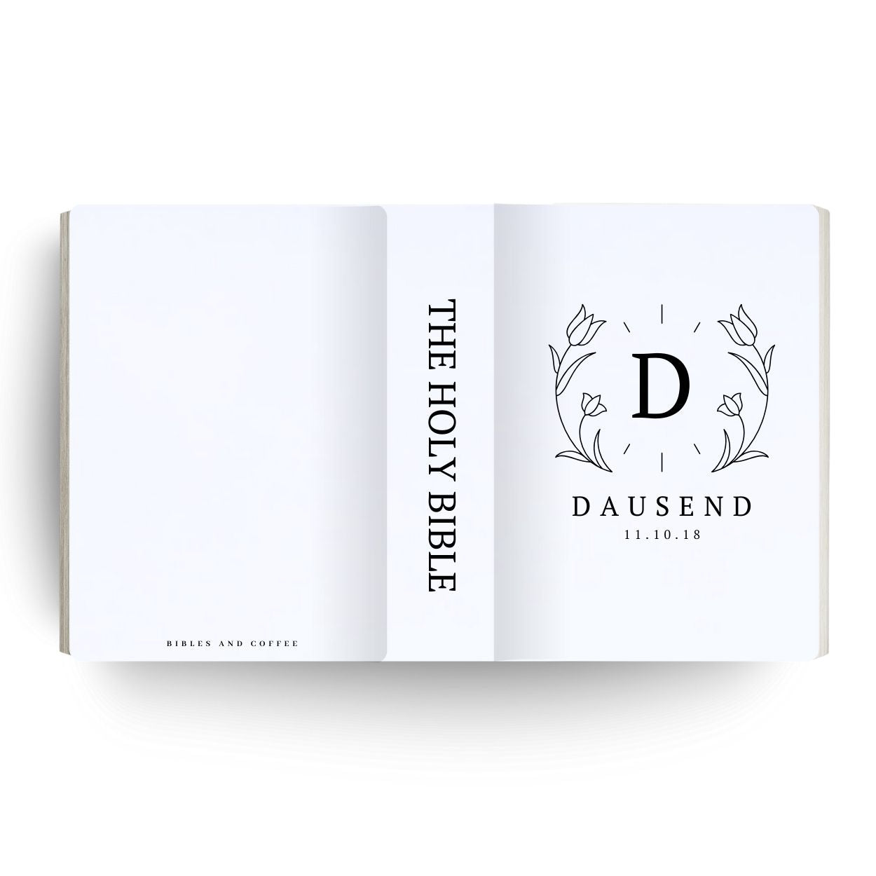 Blooming Love Engraved Wedding Bible