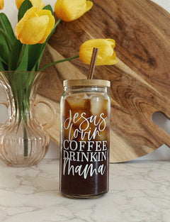 Jesus Lovin Mama 20oz Glass Tumbler