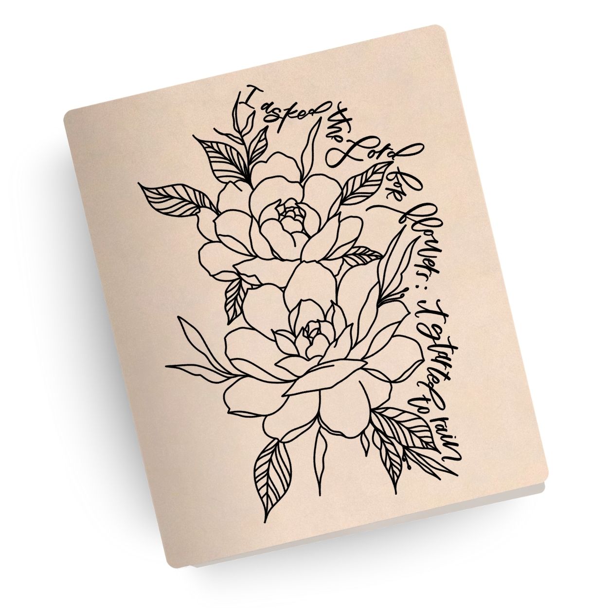 Flowers and Rain Engraved Bible